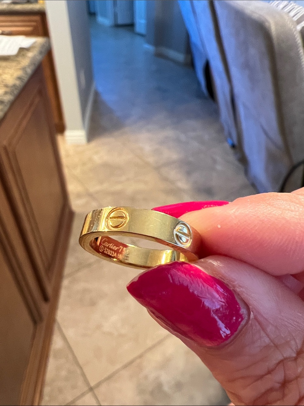 Cartier Gold Screw Motif Ring